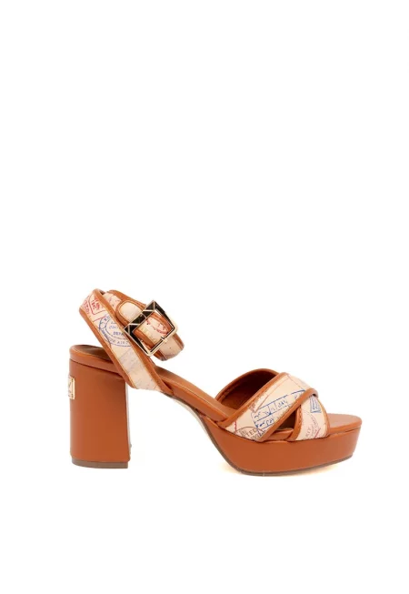 Сандали Eterea от еко кожа с масивен ток