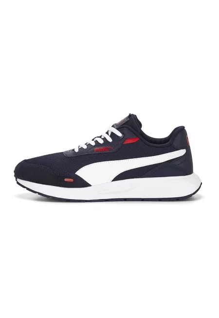 Спортни обувки от екологична кожа и мрежа - Runtamed - Бял/Тъмносин