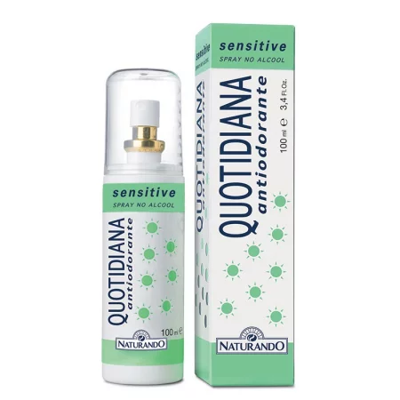 Спрей против прекомерно изпотяване за чувствителна кожа, дълготраен ефект, Quotidiana Sensitive Antiodorante, 100 ml