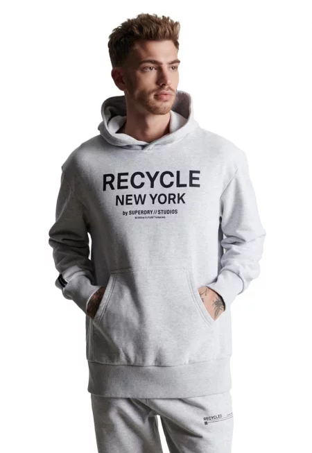 Суичър мъжки - Памук - Сив - Черен/Сив