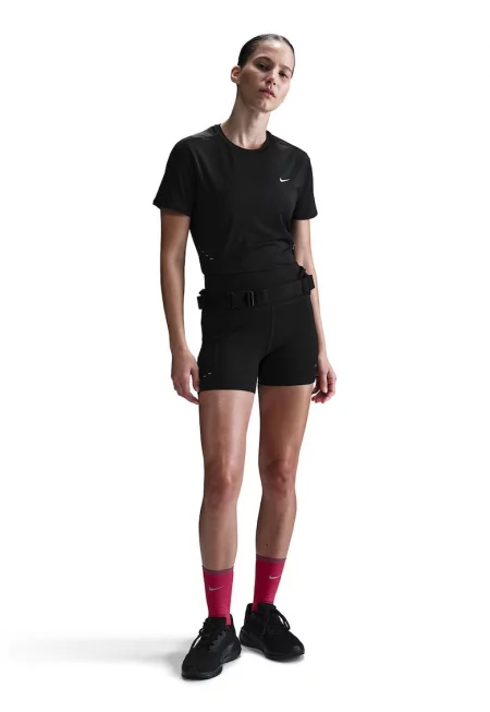 Тениска за бягане Swift Dri Fit със светлоотразително лого - Черен/Сребрист
