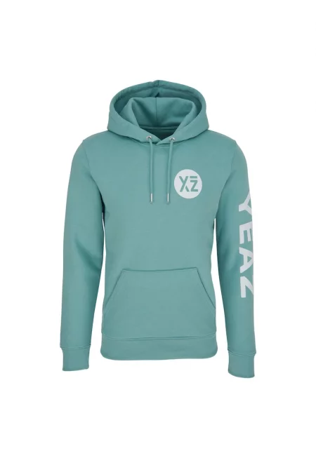 Унисекс худи CUSHY 29549 с органичен памук - Тюркоаз