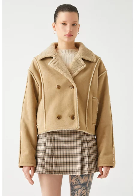 Яке с вата от еко вълна и раздвоен ревер