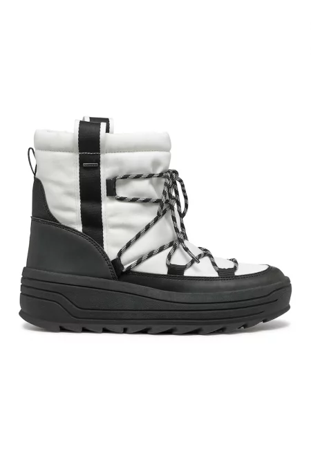 Боти за сняг с халки за лесно обуване - Избеляло черно/Бял