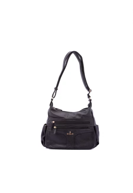 Чанта през рамо от еко кожа - Черен