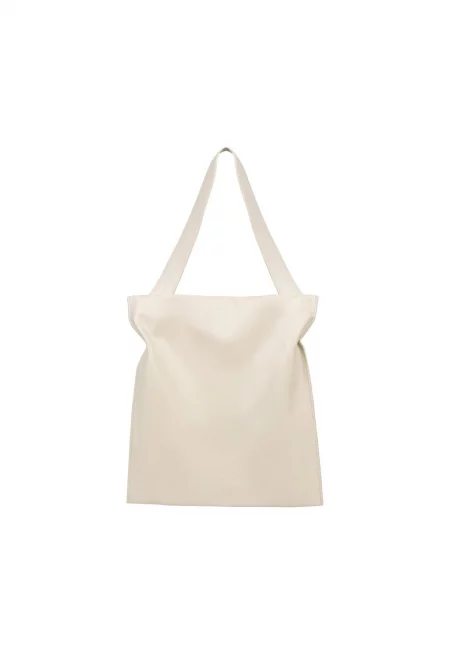 Чанта през рамо от еко кожа - Светло бежово