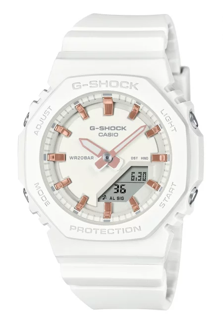 Часовник  G-Shock за жени GMA-P2100M-7AER - аналогово-цифров - бял - 46x40.2x11.2mm