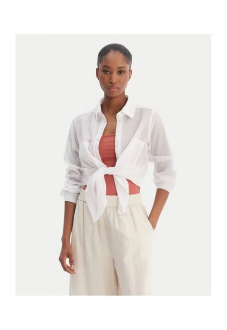 Дамска риза -  304991318 - Памук - Бяла - Бял