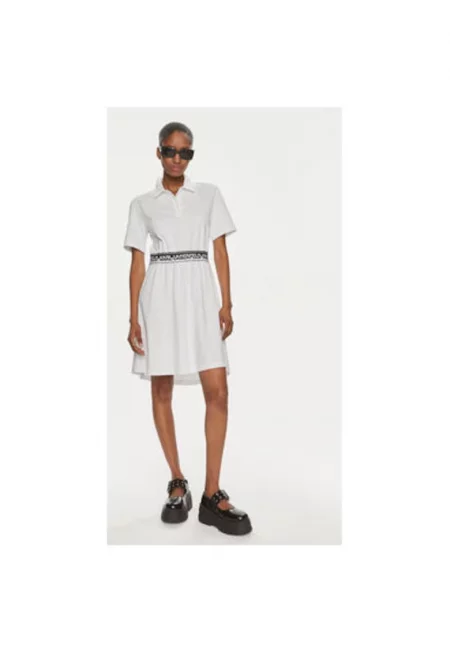 Дамска рокля -  303502560 - Органичен памук - Бяла - Бял