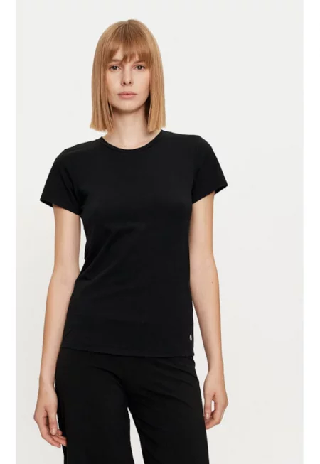 Дамска тениска -  304530081 - Памук - Черен - Черен