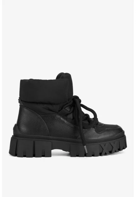 Дамски ботуши  5905588895961 - Текстил - Черен - Черен