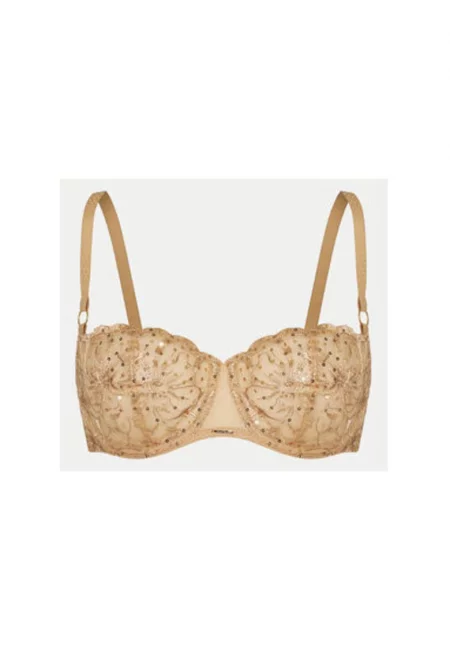 Дамски сутиен -  304178467 - Полиамид/Еластан - Бежов