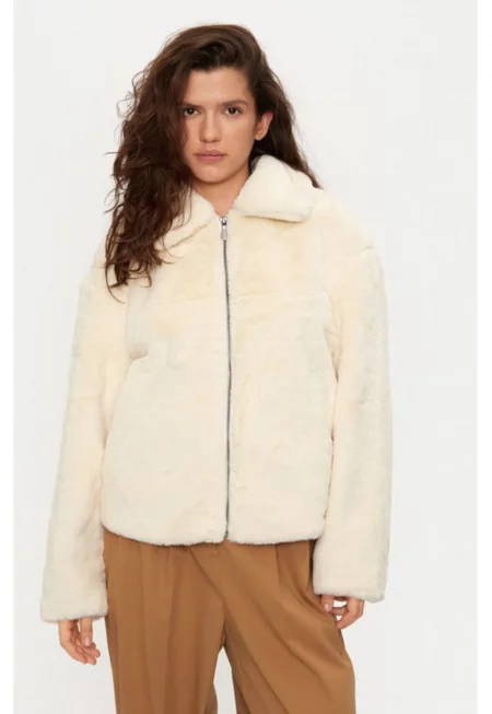 Дамско палто -  304522529 - Полиестер - Бежов - Бежов