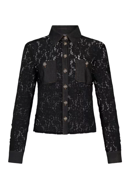 Дантелен шакет с лиосел и деним