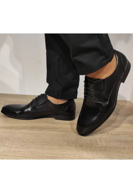 Елегантни мъжки обувки  003-035A Black - черни - Черен