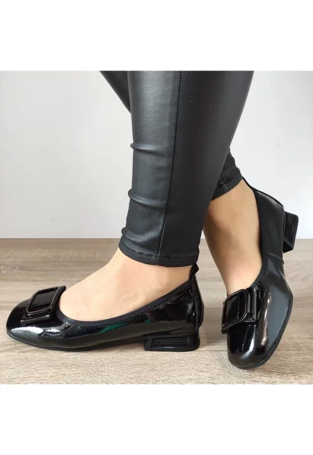 Ежедневни дамски обувки  40017B 01-L черен лак - черен лак - Черен