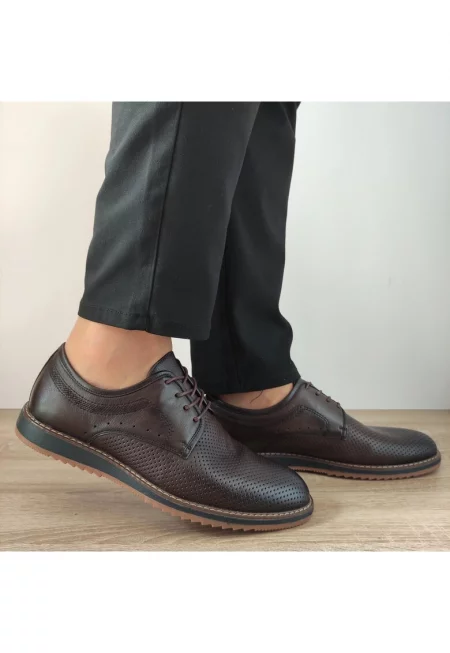 Ежедневни мъжки обувки  F116830-1 Coffee - кафе