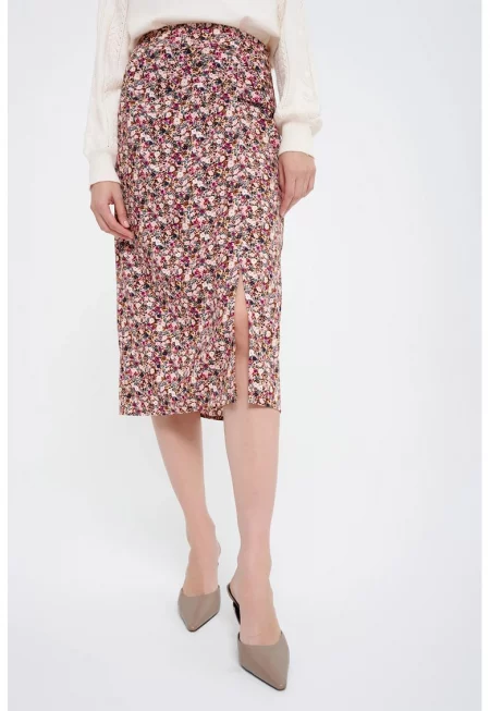 Флорална права миди пола