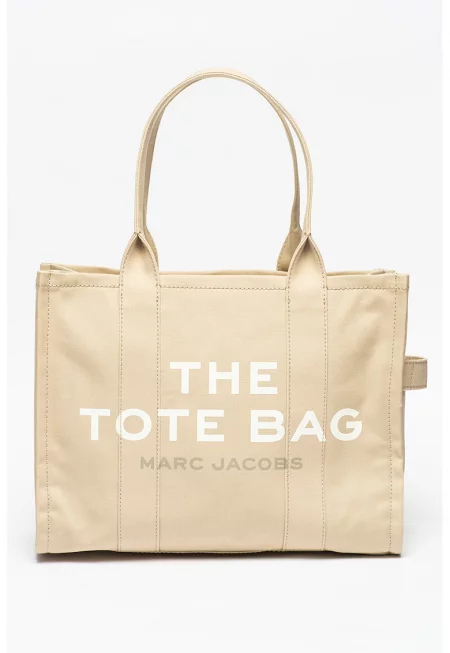 Голяма шопинг чанта The Canvas - Бежов/Бял