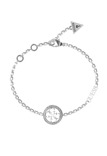 Гривна от неръждаема стомана с кристали - Сребрист