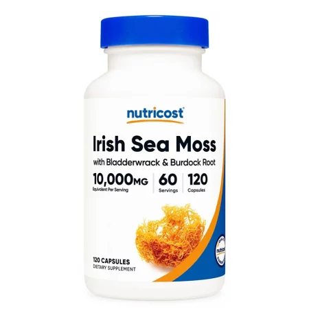 Ирландски мъх 400 mg + фукус 200 mg + репей 200 mg – За щитовидната жлеза и имунитет, 120 капсули