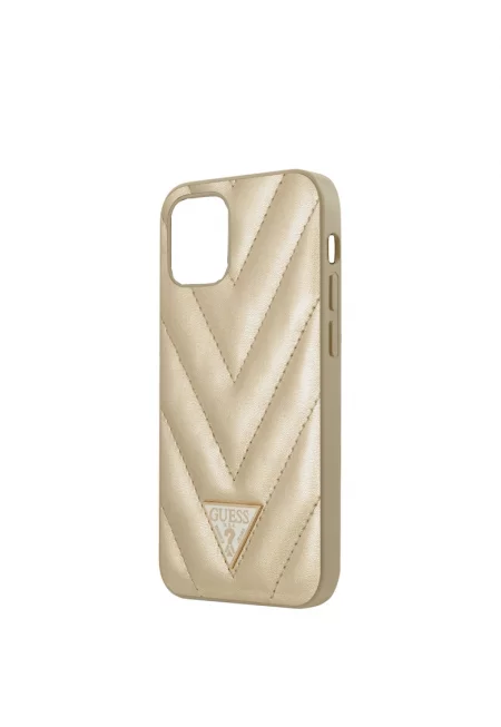 Калъф Cover  V Quilted за iPhone 12 Mini GUHCP12SPUVQTMLBE - Gold