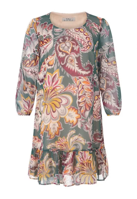 Къса рокля с принт пейсли