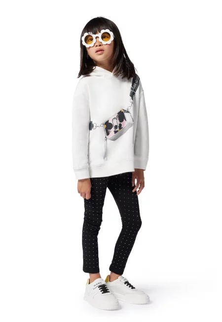 Клин с декоративни камъни - Черен/Сребрист