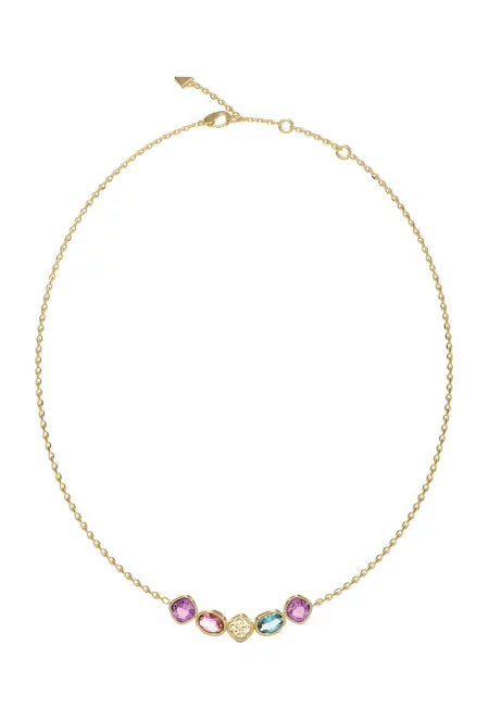 Колие с кристали - Златист