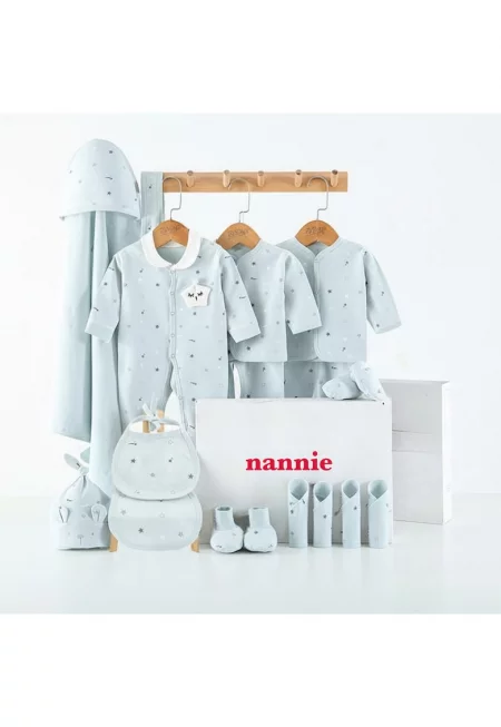 Комплект подаръчни бебешки дрехи Little Baby - син