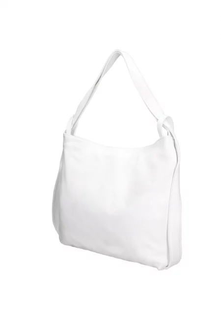 Конвертируема кожена чанта за рамо Seraphina Nova - Бял