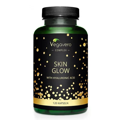Формула за сияйна и млада кожа Skin Glow - Хиалуронова киселина, антиоксиданти, ниацин и билки, 120 капсули за 40 дни прием