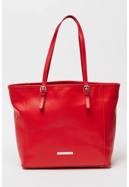 Кожена чанта - Червен