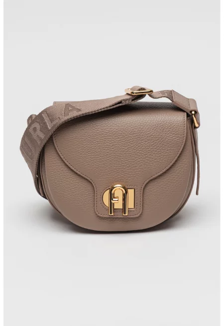 Кожена чанта през рамо Lotus с презрамка с лого