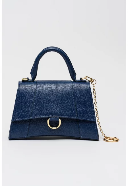 Кожена чанта с капаче