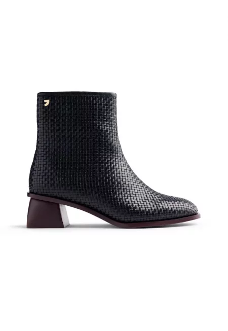 Кожени боти Mackford със сплетен дизайн