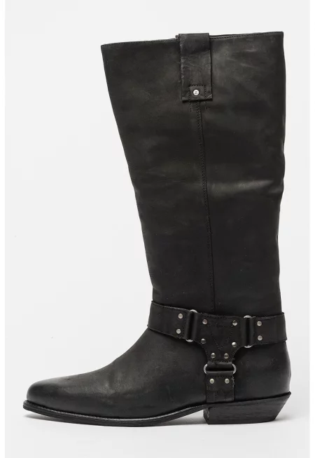 Кожени ботуши - Черен