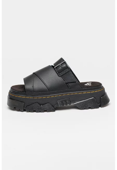 Кожени чехли Mattison с масивен дизайн - Черен