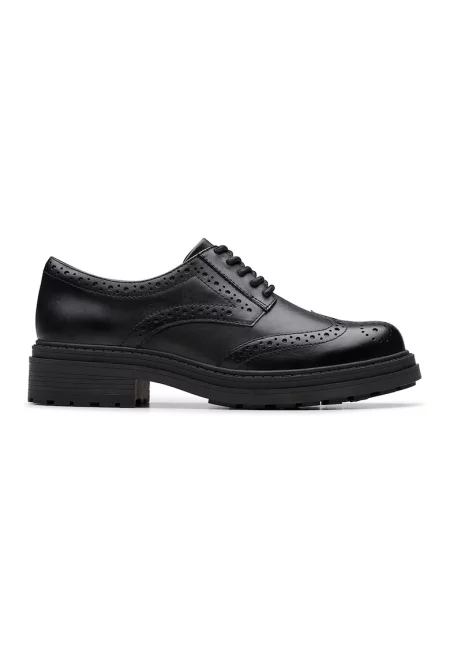 Кожени обувки Brogue - Черен
