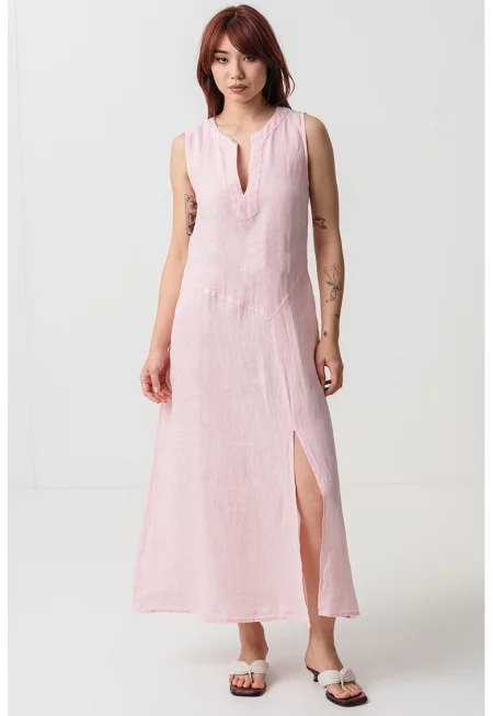 Ленана рокля с шпиц и цепка - Светлорозов