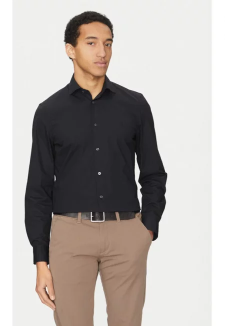 Мъжка риза - Marc O'Polo - 304826825 - Памук - Черен