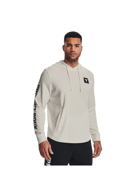 Мъжки анорак за тренировки -  Памук/Полиестер - Бял