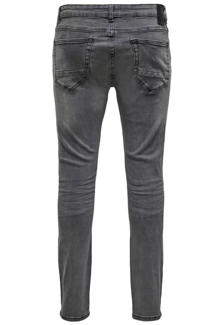 Мъжки дънки -  208502757 - Сиви - Памук