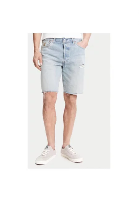 Мъжки дънкови шорти  размер S - 36512-0257 - памук - син - Син