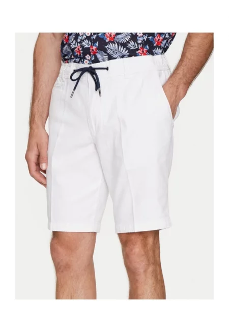 Мъжки къси панталони -  758516 - Бял - Памук -
