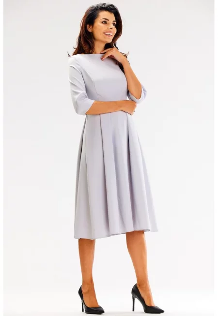 Миди рокля с три четвърти ръкав A620