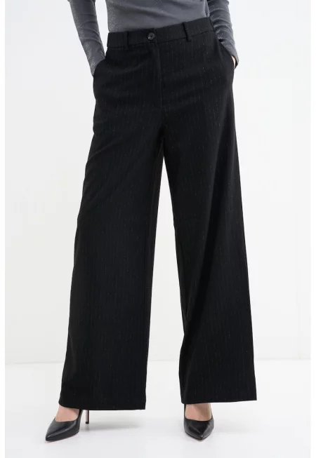 Панталон Magnolia с широк крачол и ситно райе