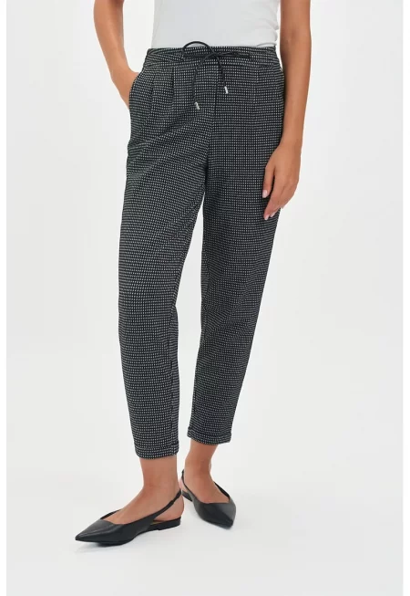 Панталон с регулируема талия и широк крачол