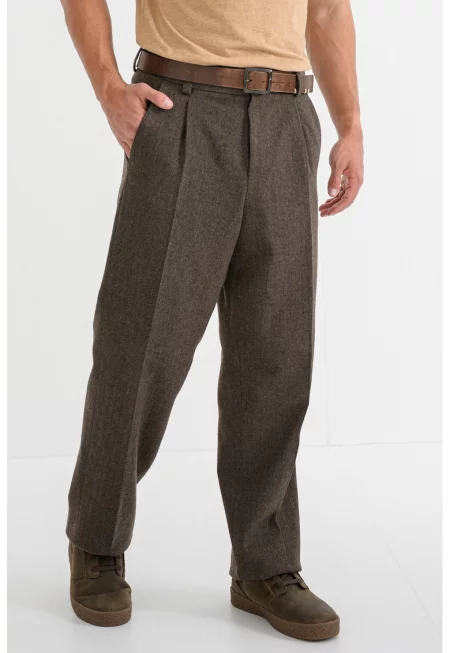 Панталон с вълна - Тъмнокафяв