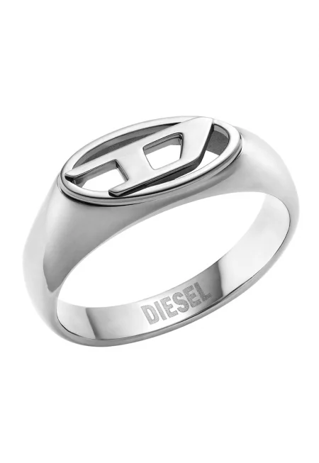 Пръстен от неръждаема стомана с лого - Сребрист